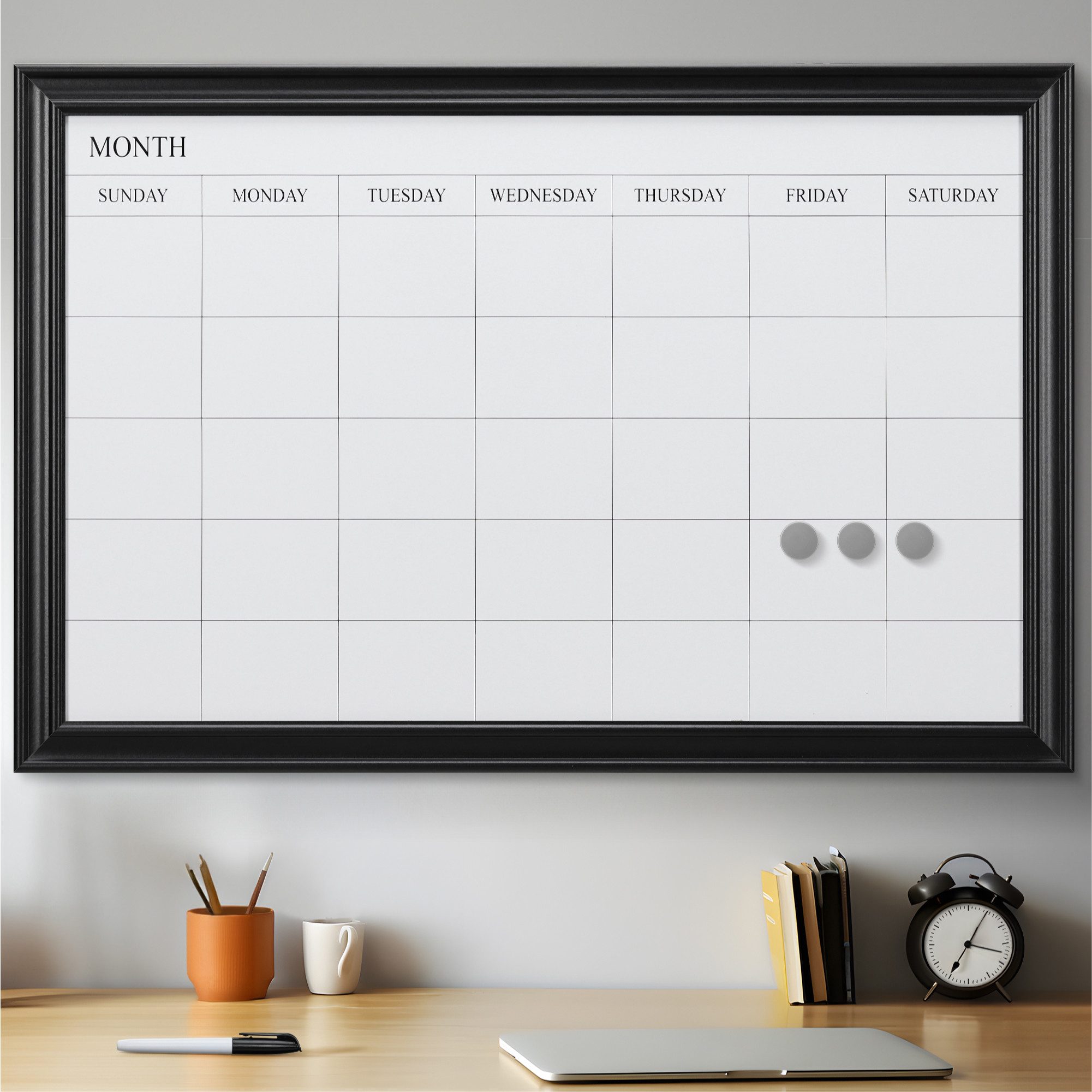 Tafel Magnetisches Whiteboard mit Rahmen - 90 x 60 cm magnetisch