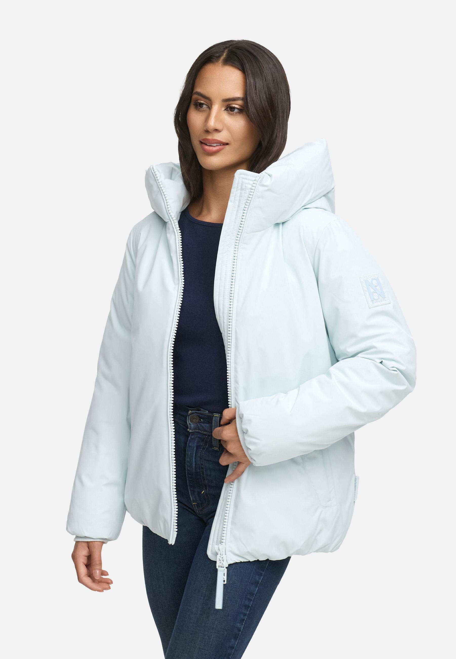 Navahoo Winterjacke Blütenlicht 14 Warme Damenjacke mit hohem Kragen