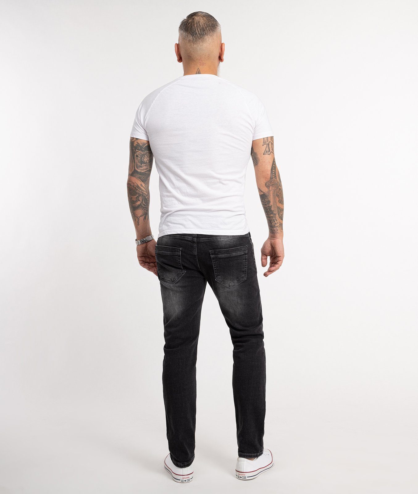 Rock Creek Regular-fit-Jeans Herren Jeans Stonewashed Dunkelgrau RC-2273