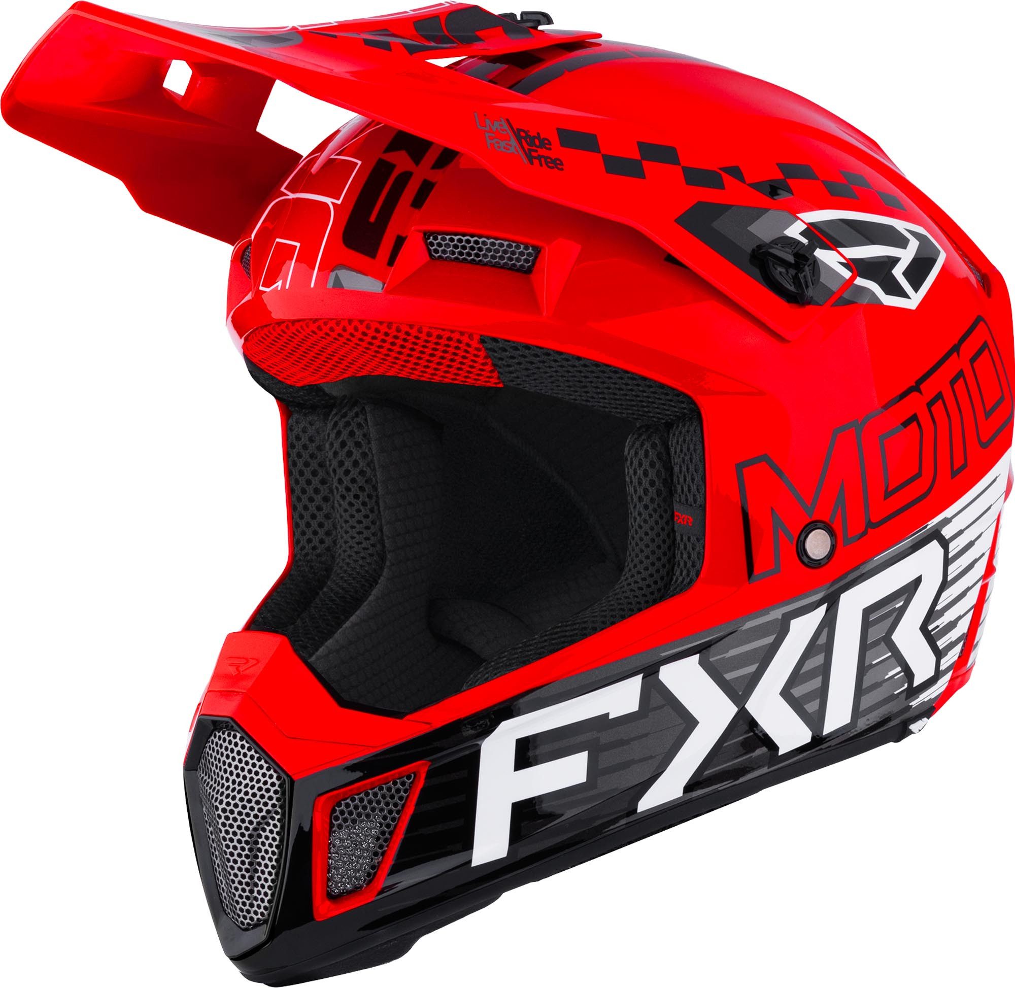 FXR Motocrosshelm Clutch Race Div Motocross Helm, Waschbar