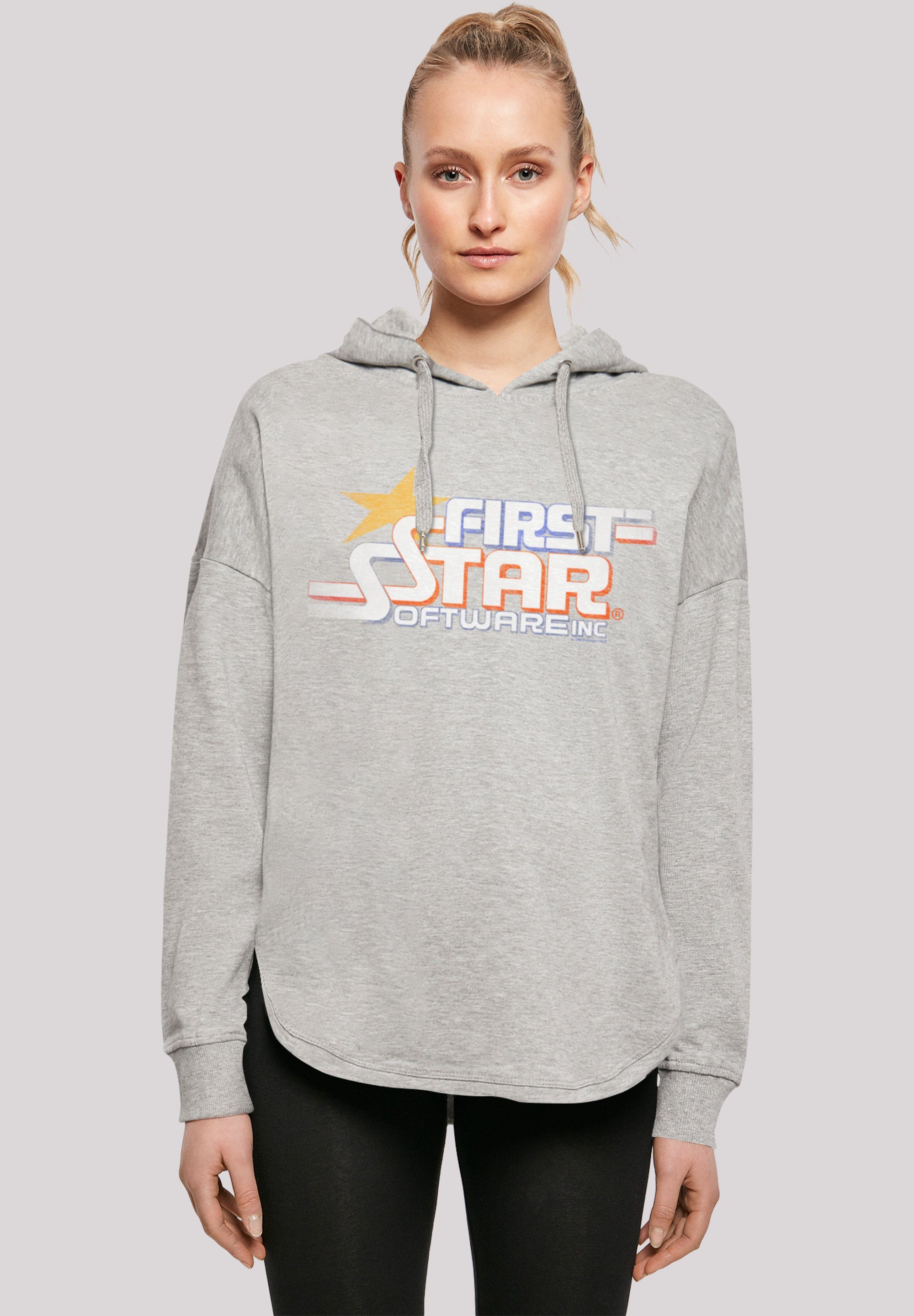 Inc Print grey Retro Kapuzenpullover FIRSTSTAR Gaming F4NT4STIC