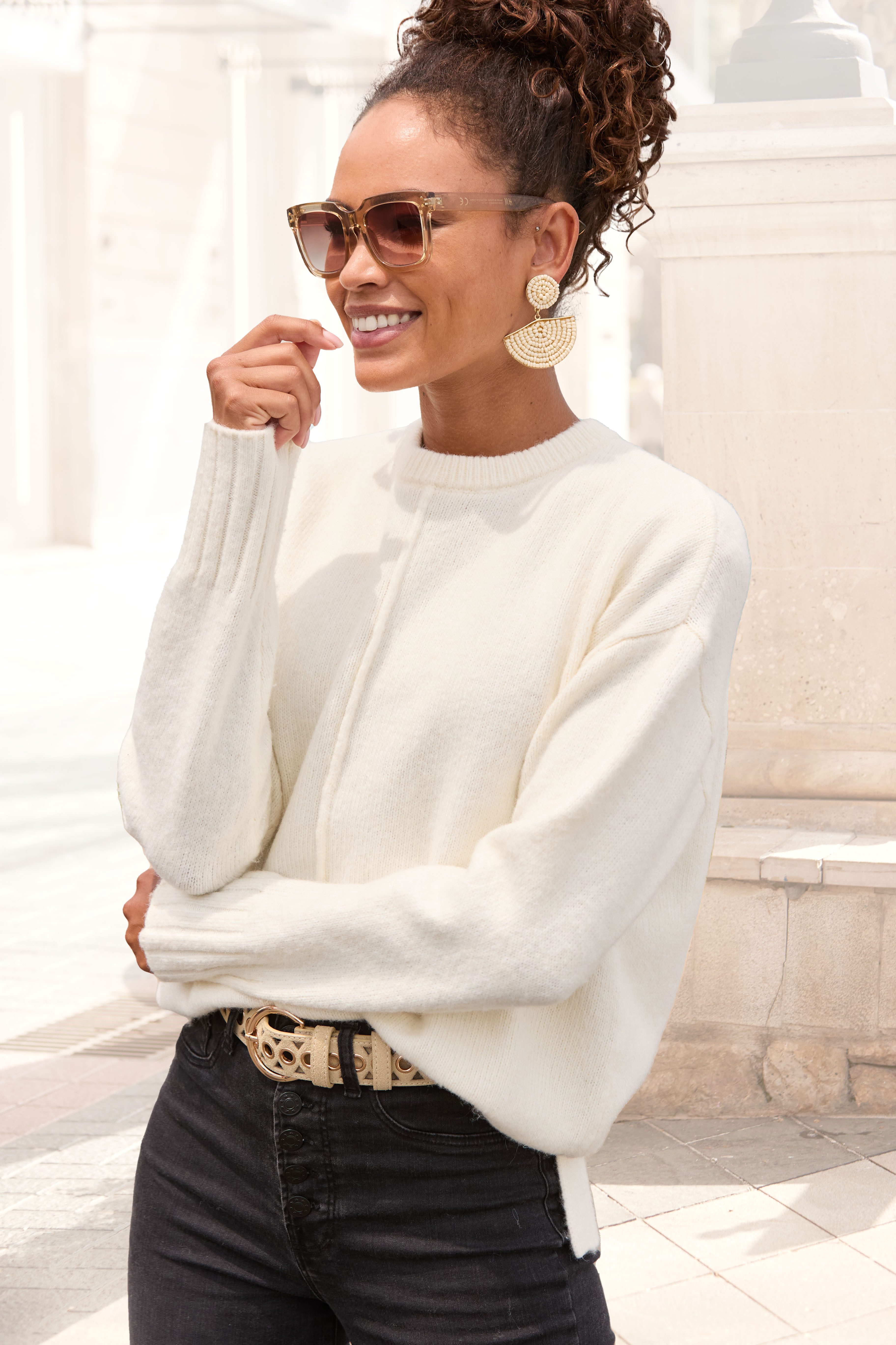 LASCANA Rundhalspullover aus supersofter Strickqualität, Basic