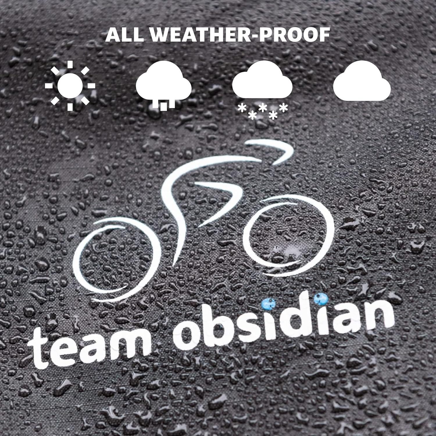 TeamObsidian Schutzhüllen-Sandsäcke TeamObsidian Fahrradabdeckung 1-2 Räder, wasserdicht, 600D Oxford – Bild 5 von 5