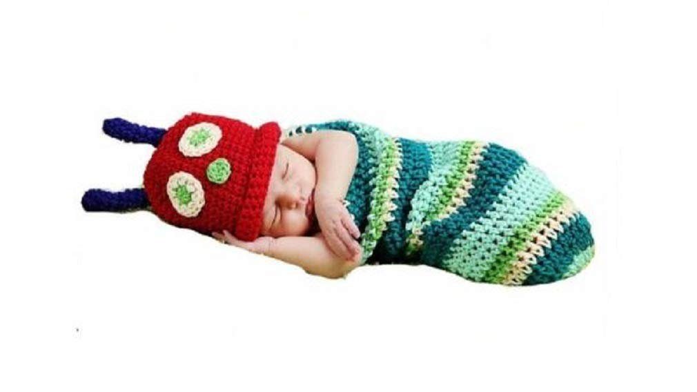 Neugeborenen-Geschenkset Matissa Fotoshooting Dad Raupe Neugeborenen 2-tlg) Kostüm Outfit, & Baby (Set, Baby Strick,