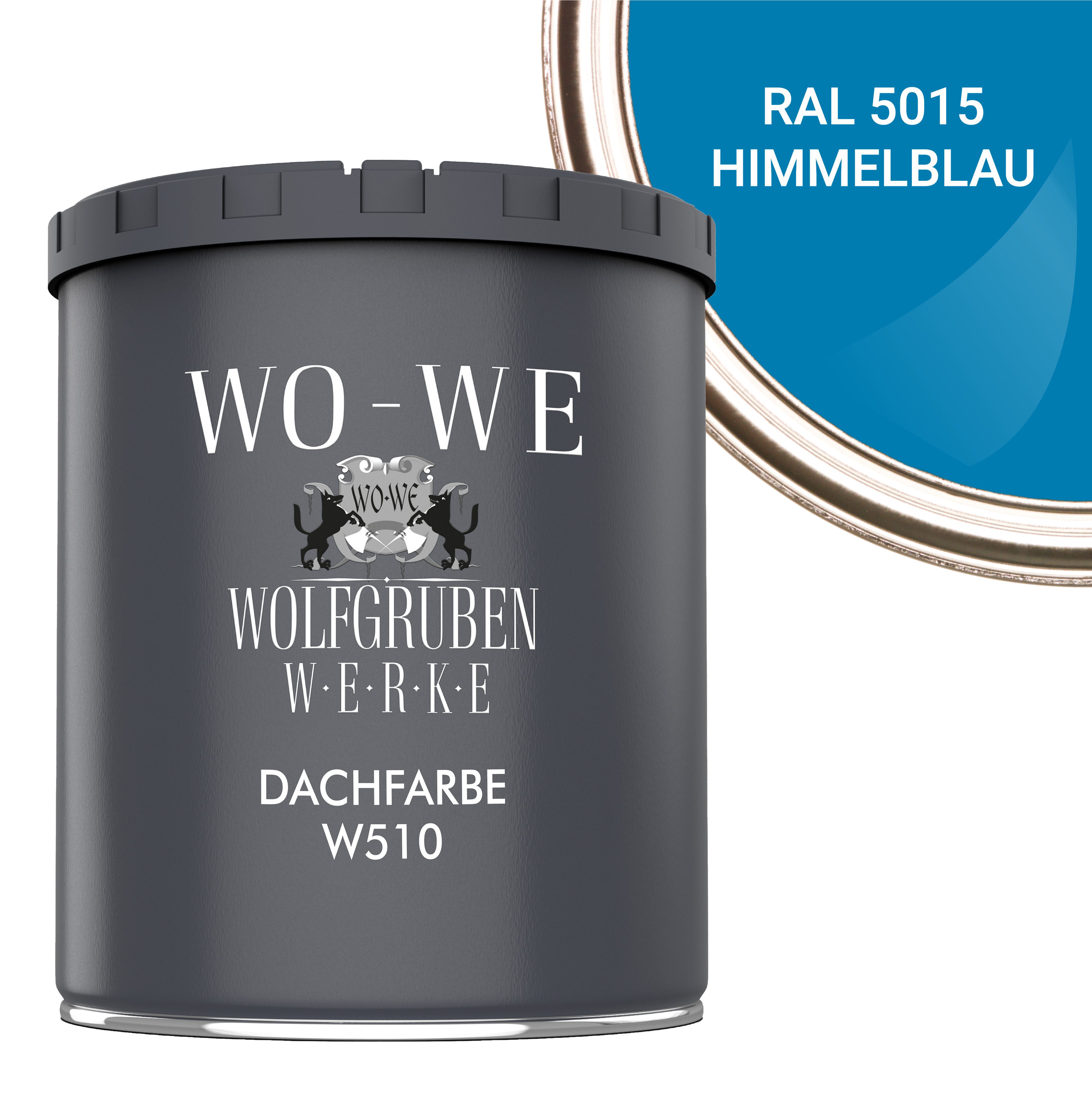 WO-WE Dachfarbe Dachfarbe Sockelfarbe Dachbeschichtung W510, 0.75-20L, Seidenglänzend