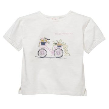 People Wear Organic Kurzarmshirt mit Motiv "Blumiges Fahrrad", aus Bio Baumwolle