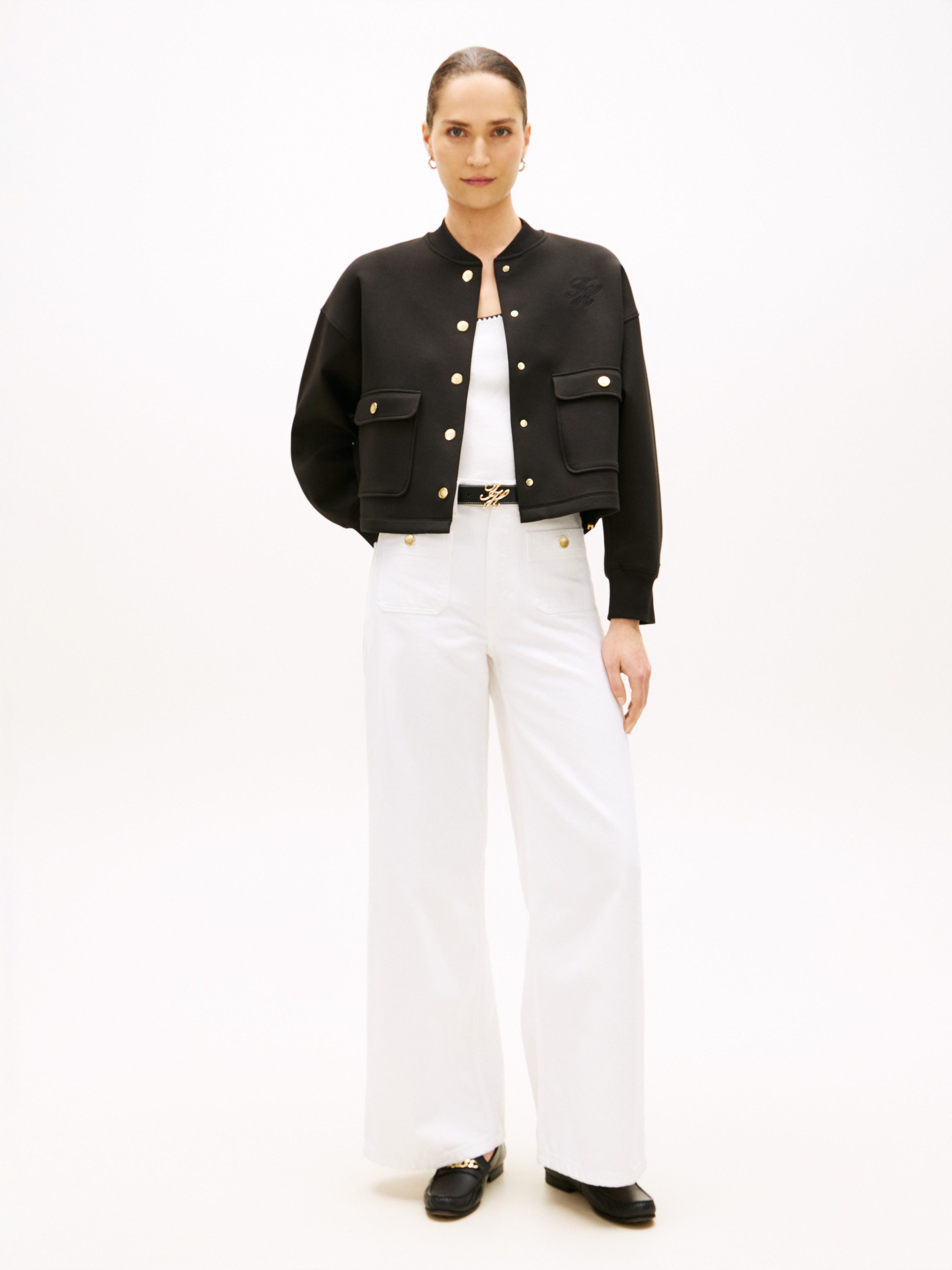 Tommy Hilfiger Cardigan GOLD BUTTON BOMBER mit Knopfleiste