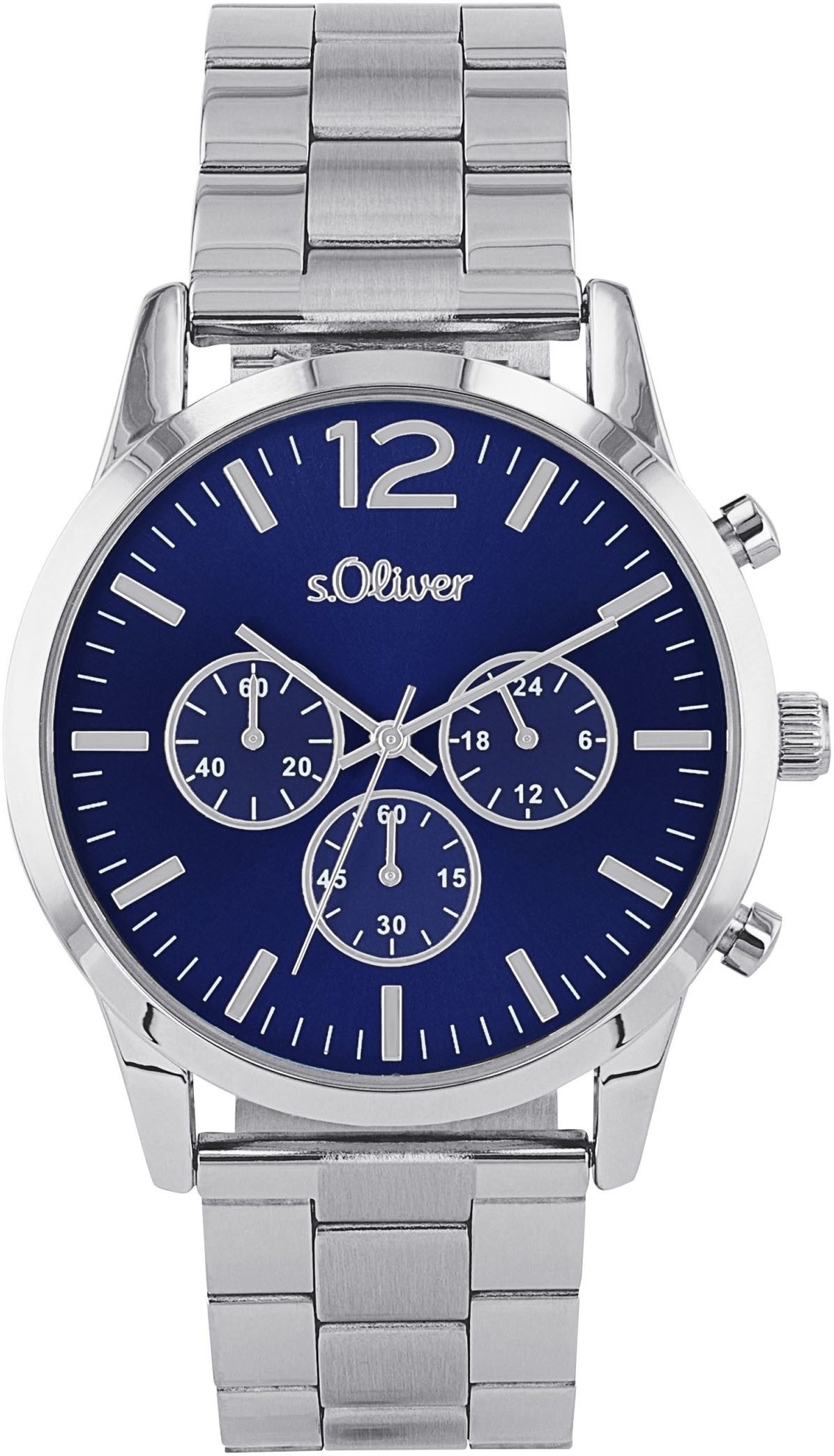 s.Oliver Chronograph, Armbanduhr, Quarzuhr, Herrenuhr, Stoppfunktion, 12/24-Stunden-Anzeige