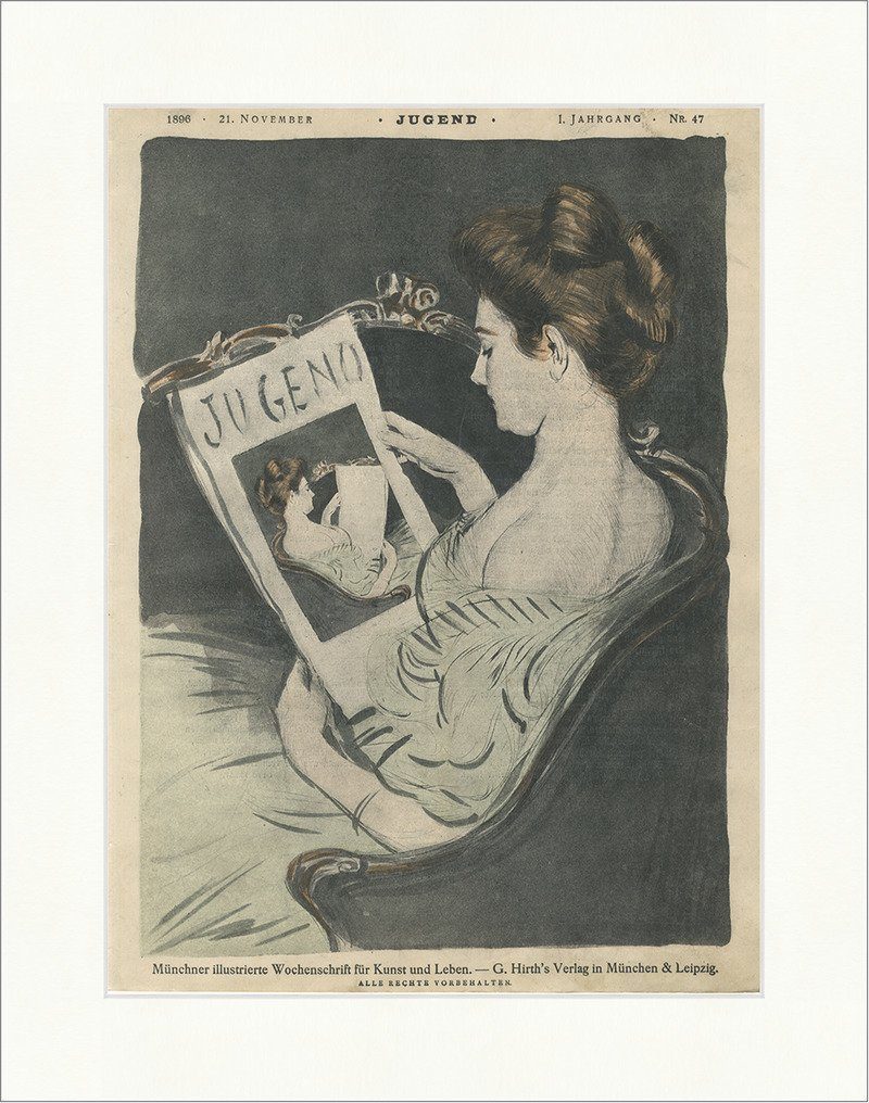 Kunstdruck Titelblatt 21. November Nr. 47 I. Jahrgang Sessel Jugend 5247, (1 St)
