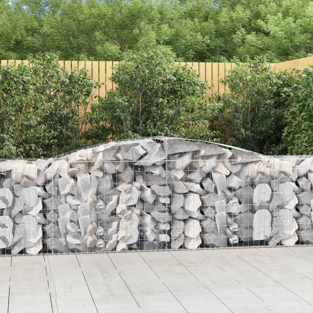 vidaXL Blumentopf Gabionen mit Hochbogen 5 Stk. 400x50x80/100cm Verzinktes Eisen (5 St)