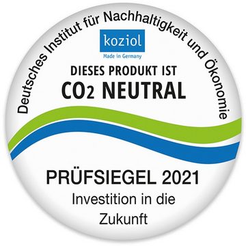 KOZIOL Thermobecher ISO TO GO GOLDEN HEARTS, Holz, Kunststoff, doppelwandig, isolierend,melaminfrei,nachhaltigem biozirkulär, 400 ml