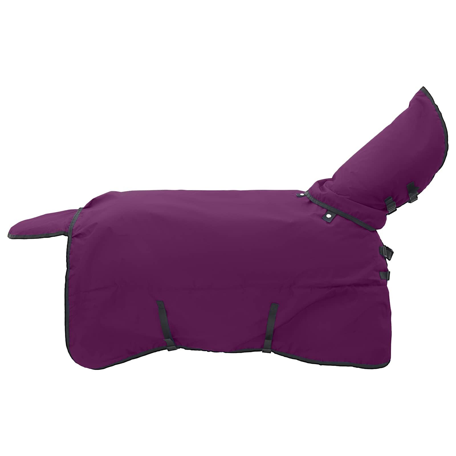 vidaXL Tierdecke Pferdedecke Voll lila 145 cm Polyester