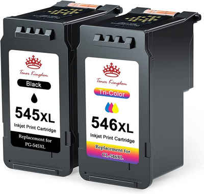 Toner Kingdom 2er für CANON 545 546 XL PG 545XL 546XL Patronen Tintenpatrone (für Pixma MX490 MX495 TR4550 TS3151 TS3150 TS3350 TS3351)