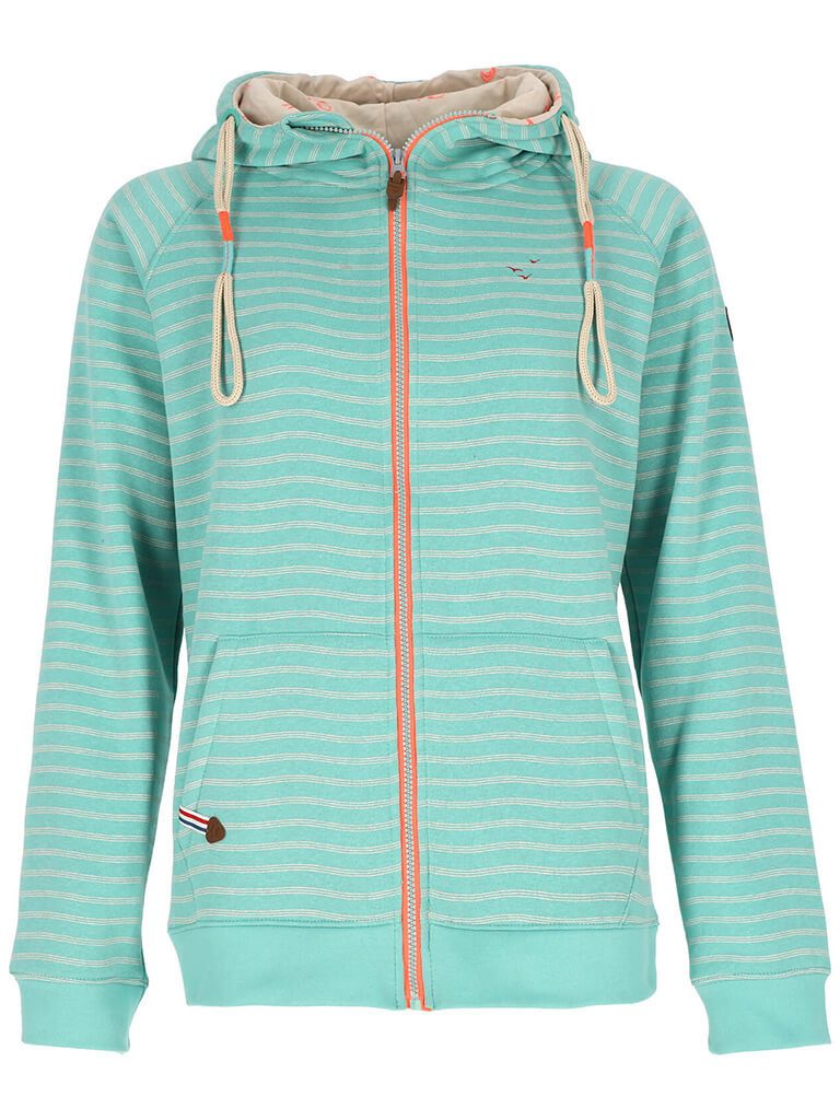 modAS Kapuzensweatjacke Damen Sweatjacke Streifen mit günstig online kaufen