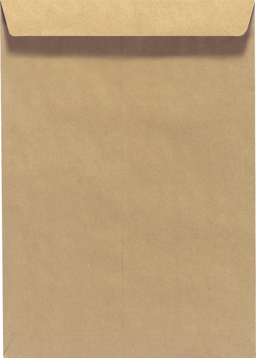 Herlitz Versandtasche Versandtaschen C4 90g/qm mit Fenster nassklebend braun VE=10 Stück