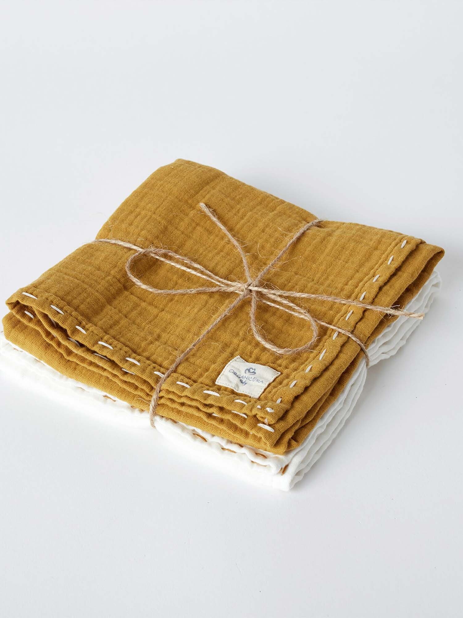 OrganicEra Spucktuch Baby Musselin-Tücher aus Bio-Baumwolle, (2-tlg), GOTS-zertifiziert