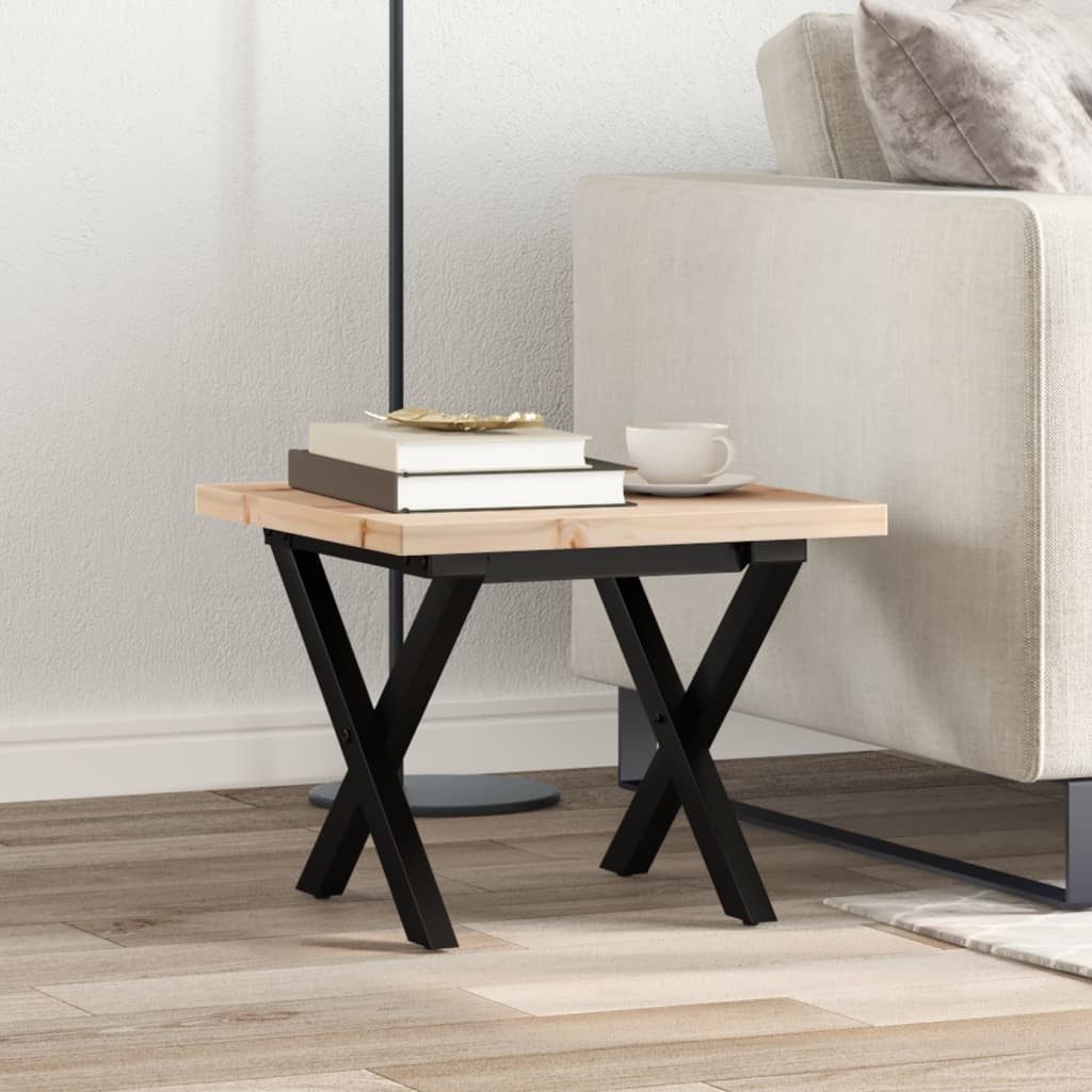 vidaXL Esstisch Couchtisch X-Gestell 40x40x35,5 Massivholz günstig online kaufen