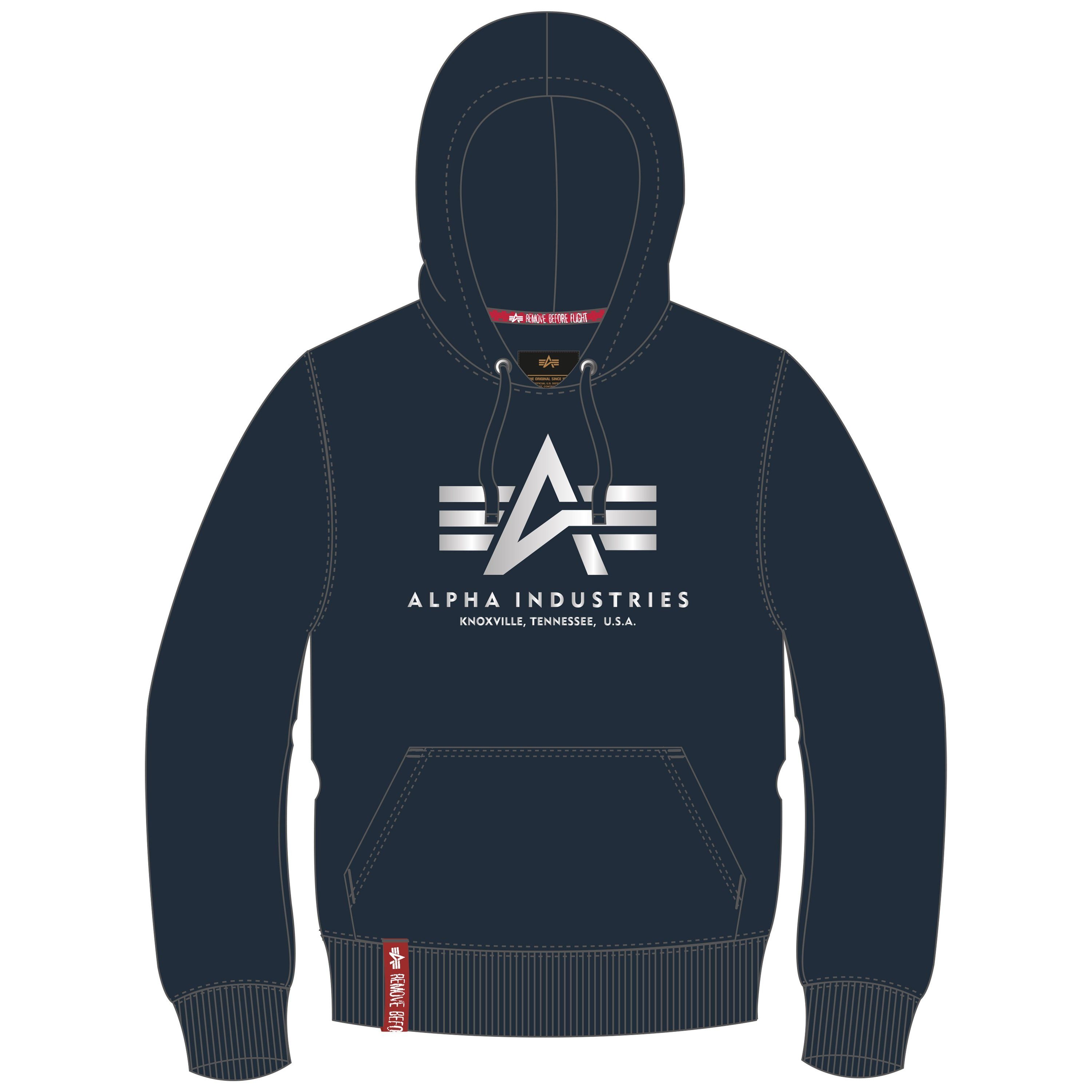 Alpha Industries Kapuzenpullover (Hoodie) reflektierender Print günstig online kaufen