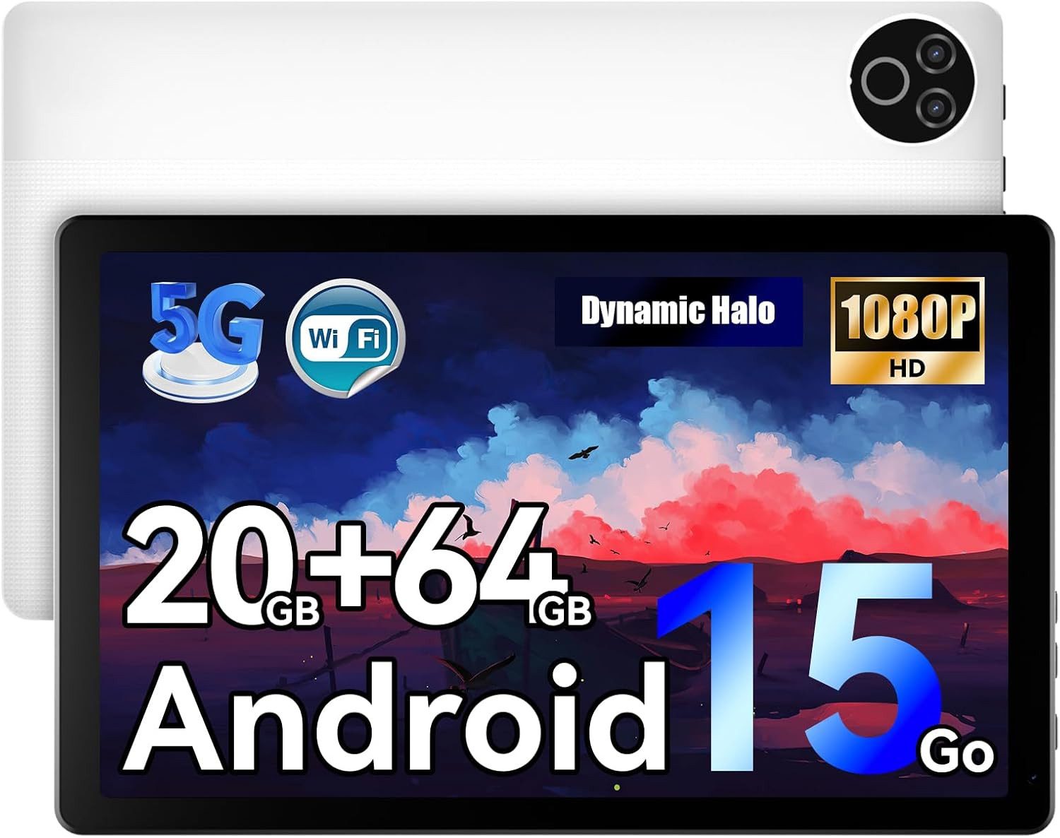 BUFO 10 Zoll Android, 3 GB RAM 64 GB Speicher, Dual-Kamera Tablet (10", 64 GB, Android 15, Dual-Kamera)
