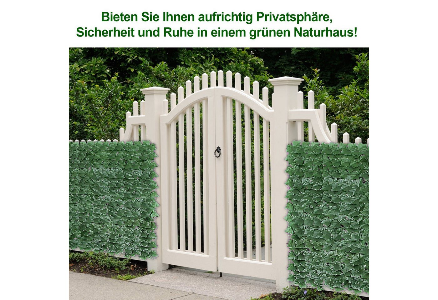 Thumbnail - BlingBin Balkonsichtschutz Künstliche Efeu Garten Sichtschutz Hecken Zaun (2er Set, 2-St., 2 Stück) Plastikpflanzen Deko...
