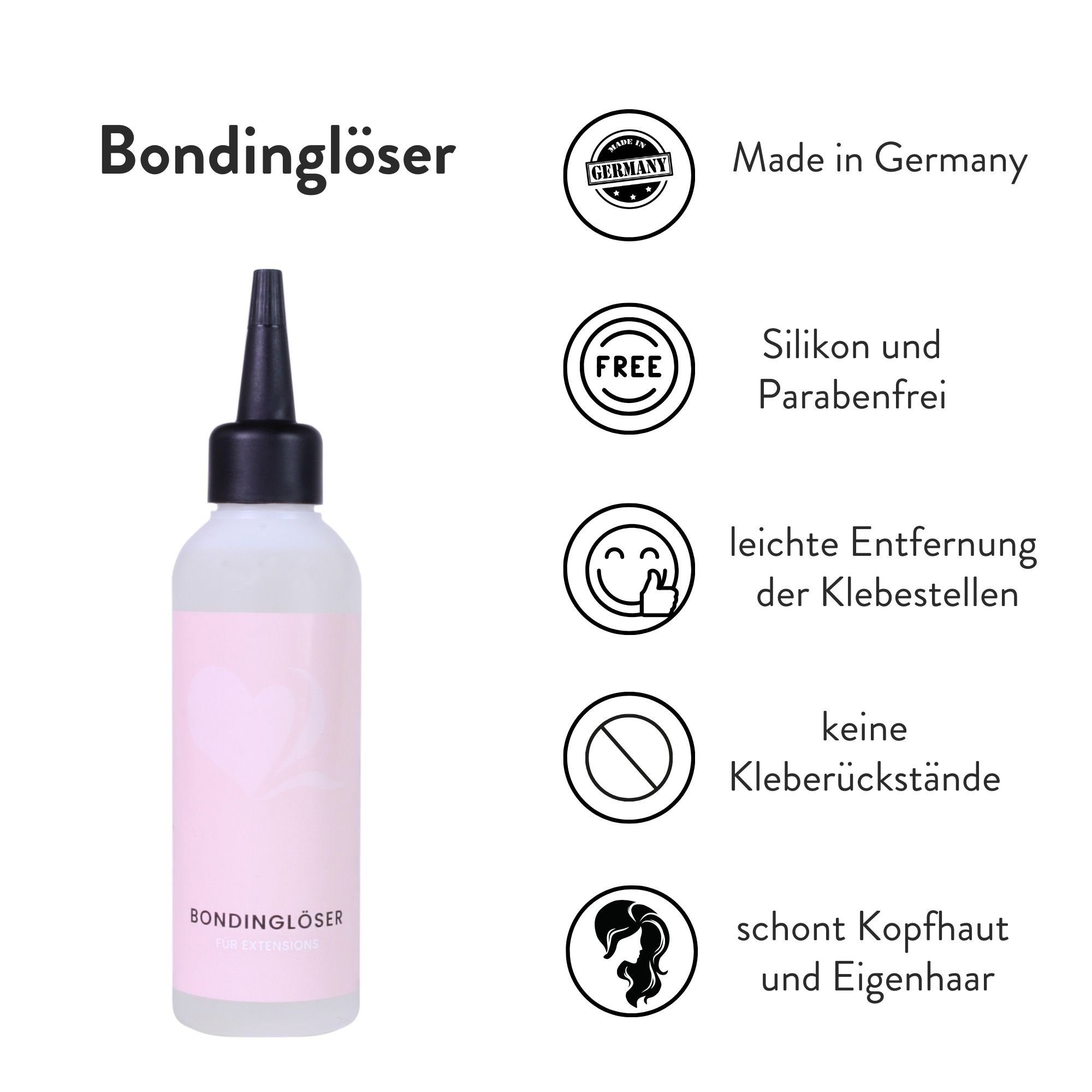 hair2heart Echthaar-Extension großes Bonding Remover-Set