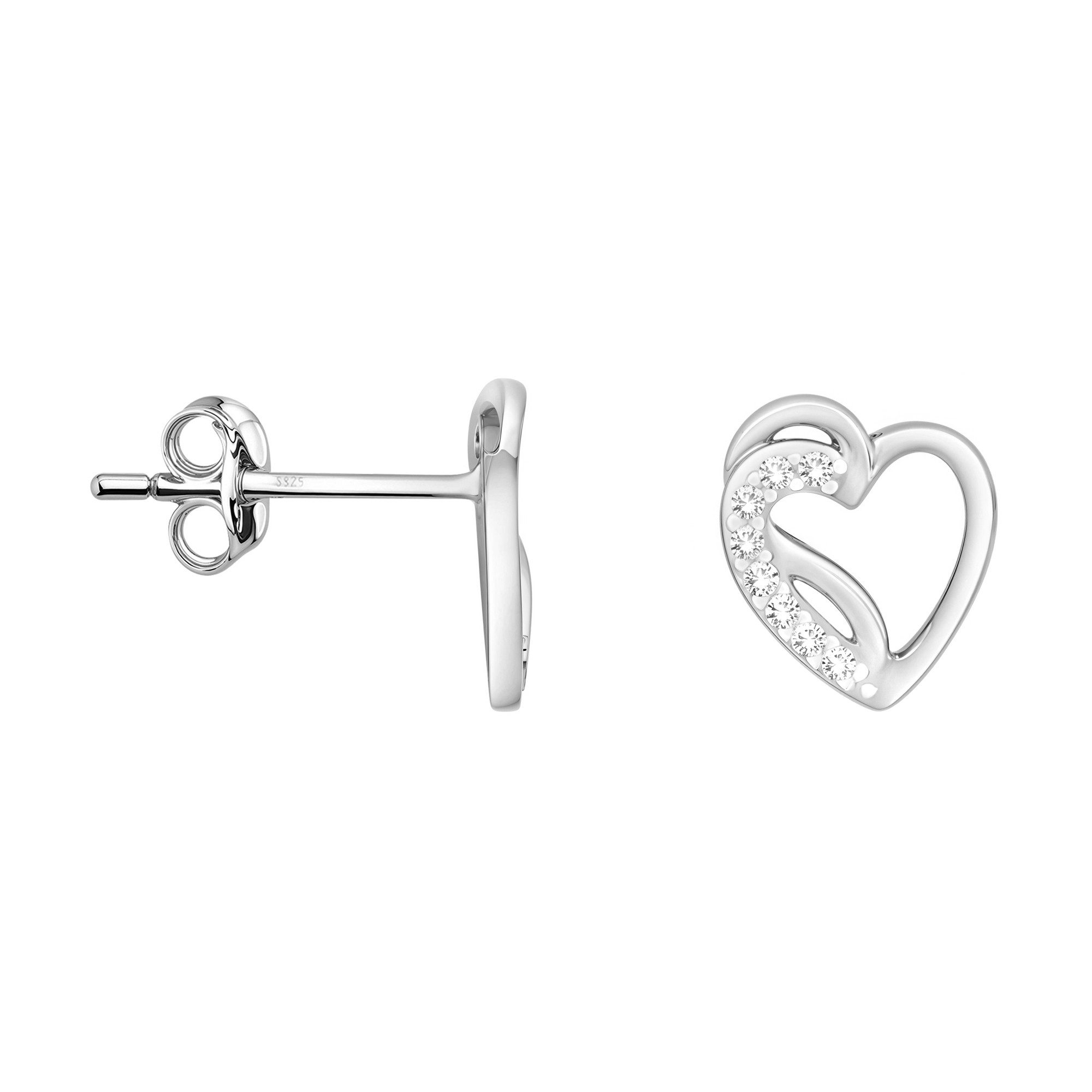 Sofia Milani Paar Ohrstecker Herz, 925 Silber Damen Schmuck - E1351 günstig online kaufen