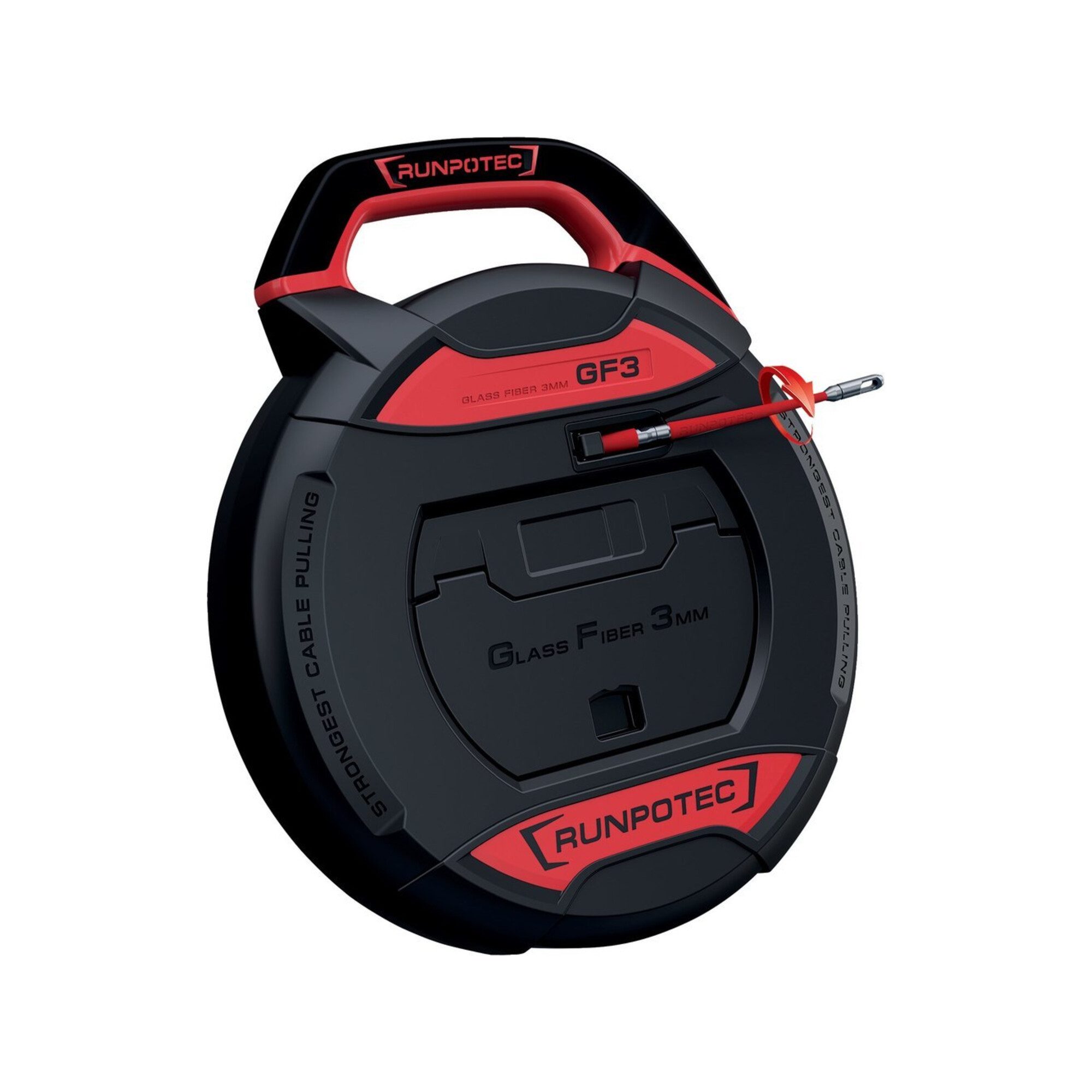 RUNPOTEC Schraube Kabeleinziehgerät GF3 Band-L.20m Biege-R.38mm o.Meterzähler RUNPOTEC