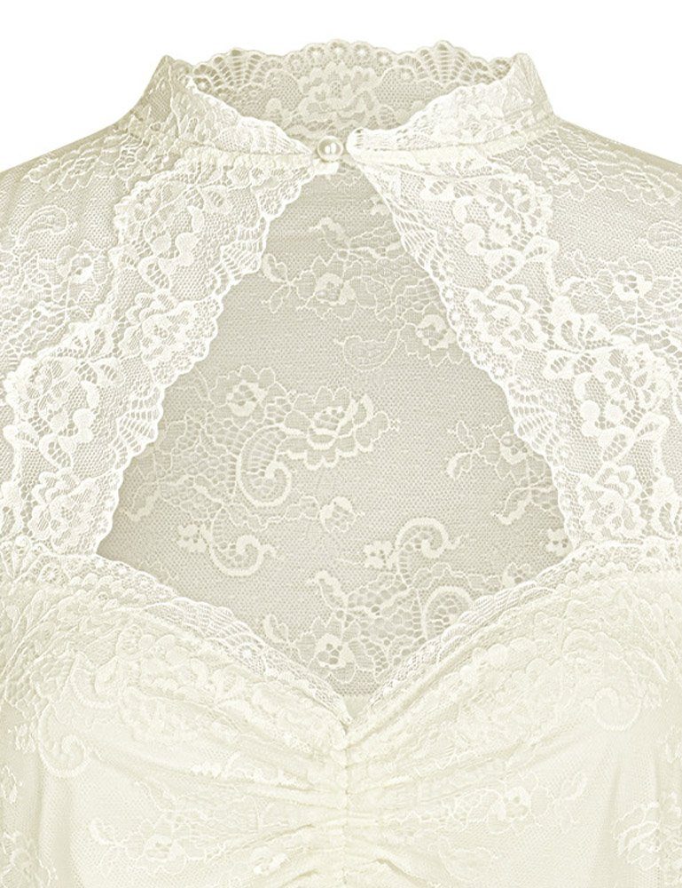 Nina Von C. Dirndlbluse Spitzen Bluse 'Selina' Stehkragen 16462892, Champ günstig online kaufen