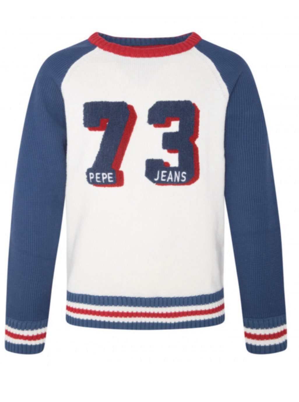 Pepe Jeans Strickpullover Strickpullover mit Zahlendruck aus Baumwolle