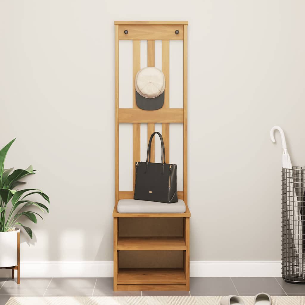 vidaXL Sitzbank Garderobenständer SANDNES 45x40x159,5 cm Massivholz Kiefer