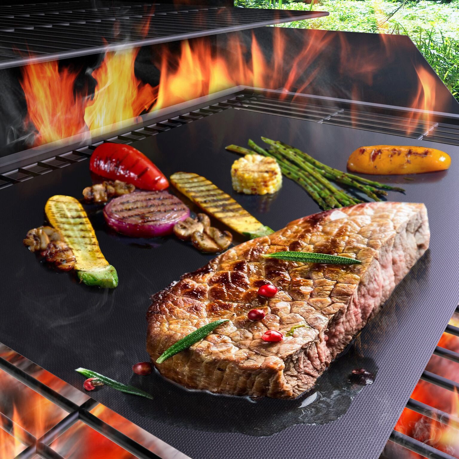 grillas Backmatte Grillmatte 2er Set 40x50cm