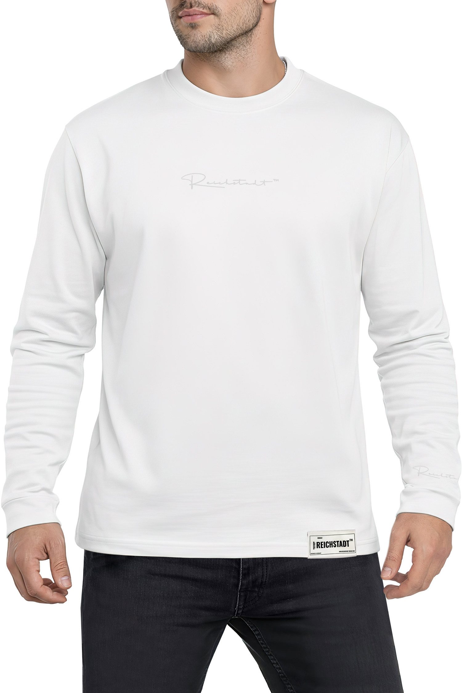 Reichstadt Longsleeve Oversize Langarm Shirt 23RS042 mit Stitching auf der Brust