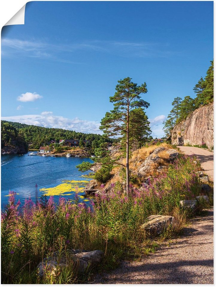Artland Wandbild Bucht Stølekilen bei Søgne in Norwegen, Küstenbilder (1  St), als Alubild, Leinwandbild, Wandaufkleber oder Poster in versch. Größen