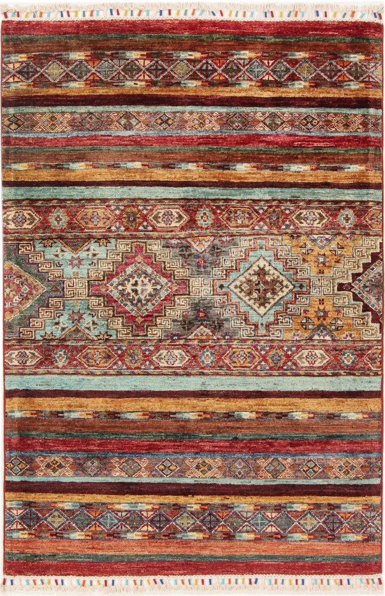 Orientteppich Arijana Shaal 103x148 Handgeknüpfter Orientteppich, Nain Trading, rechteckig, Höhe: 5 mm