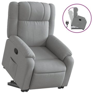 vidaXL Sessel Relaxsessel mit Aufstehhilfe Hellgrau Stoff (1-St)