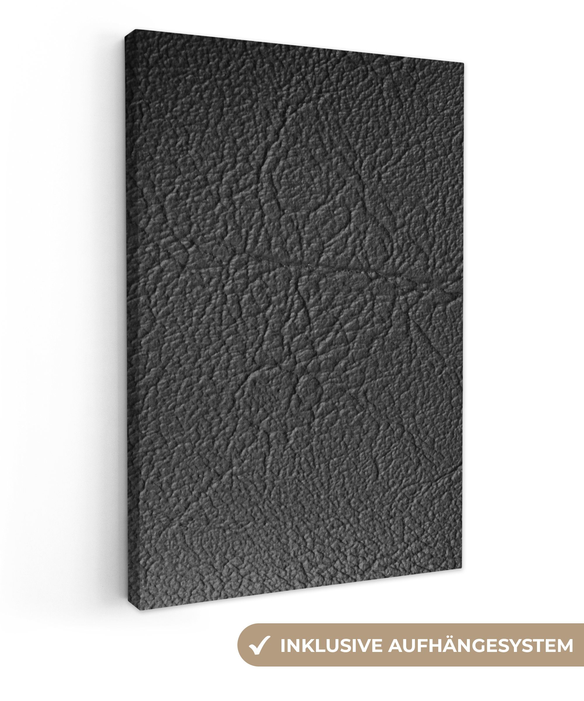OneMillionCanvasses® Leinwandbild Leder - Lederoptik - günstig online kaufen