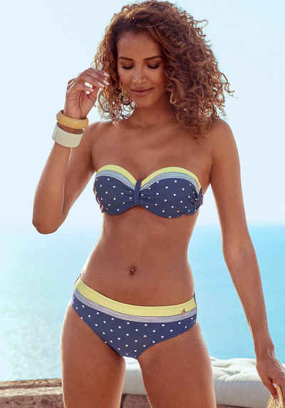 LASCANA Bügel-Bandeau-Bikini-Top Monri, mit kontrastfarbenem Detail