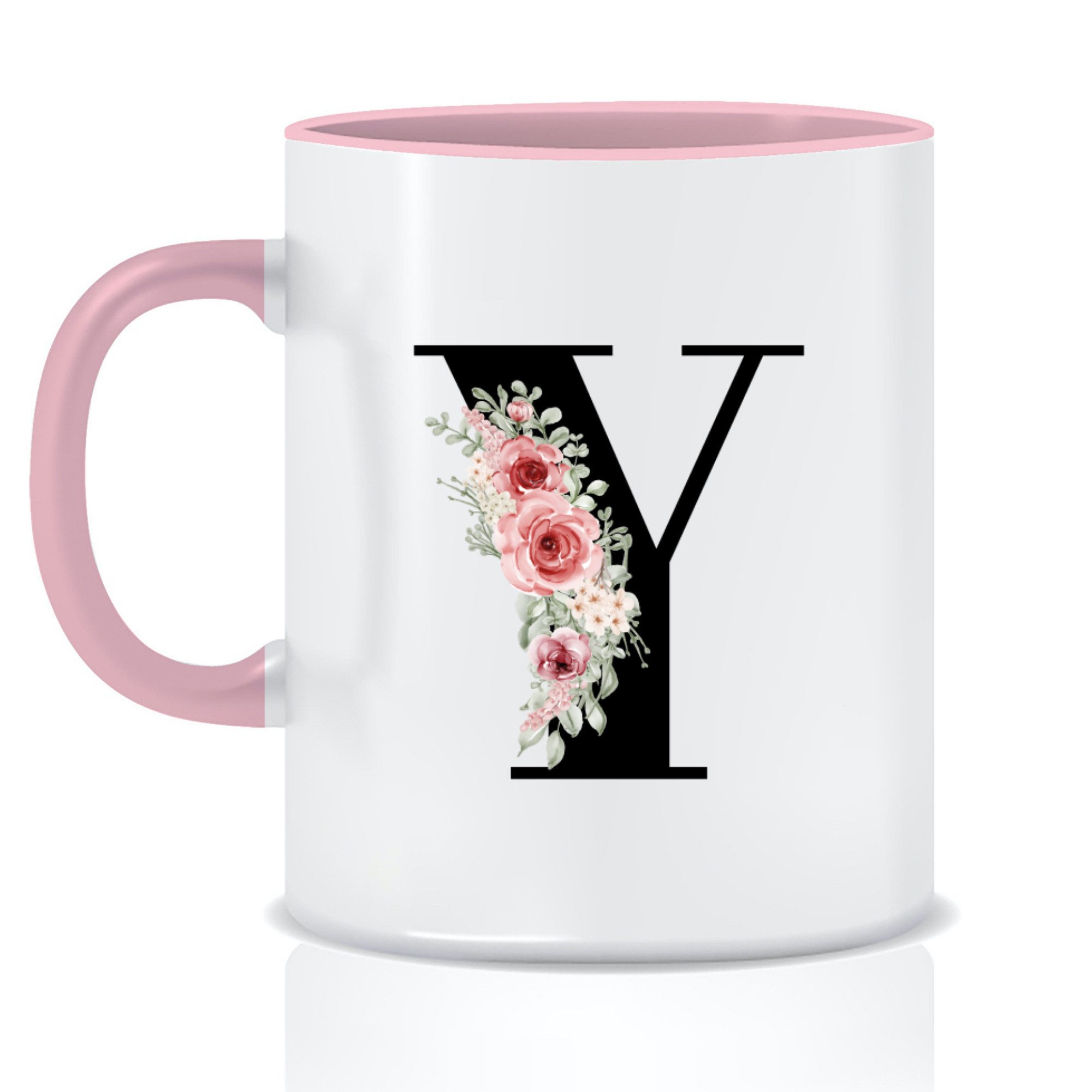 Giftandprint Tasse personalisiert mit Anfangsbuchstabe Monogramm Geburtstag Geschenk Frau, Geschenke für Frauen, Spülmaschinengeeignet, Mit Geschenkbox