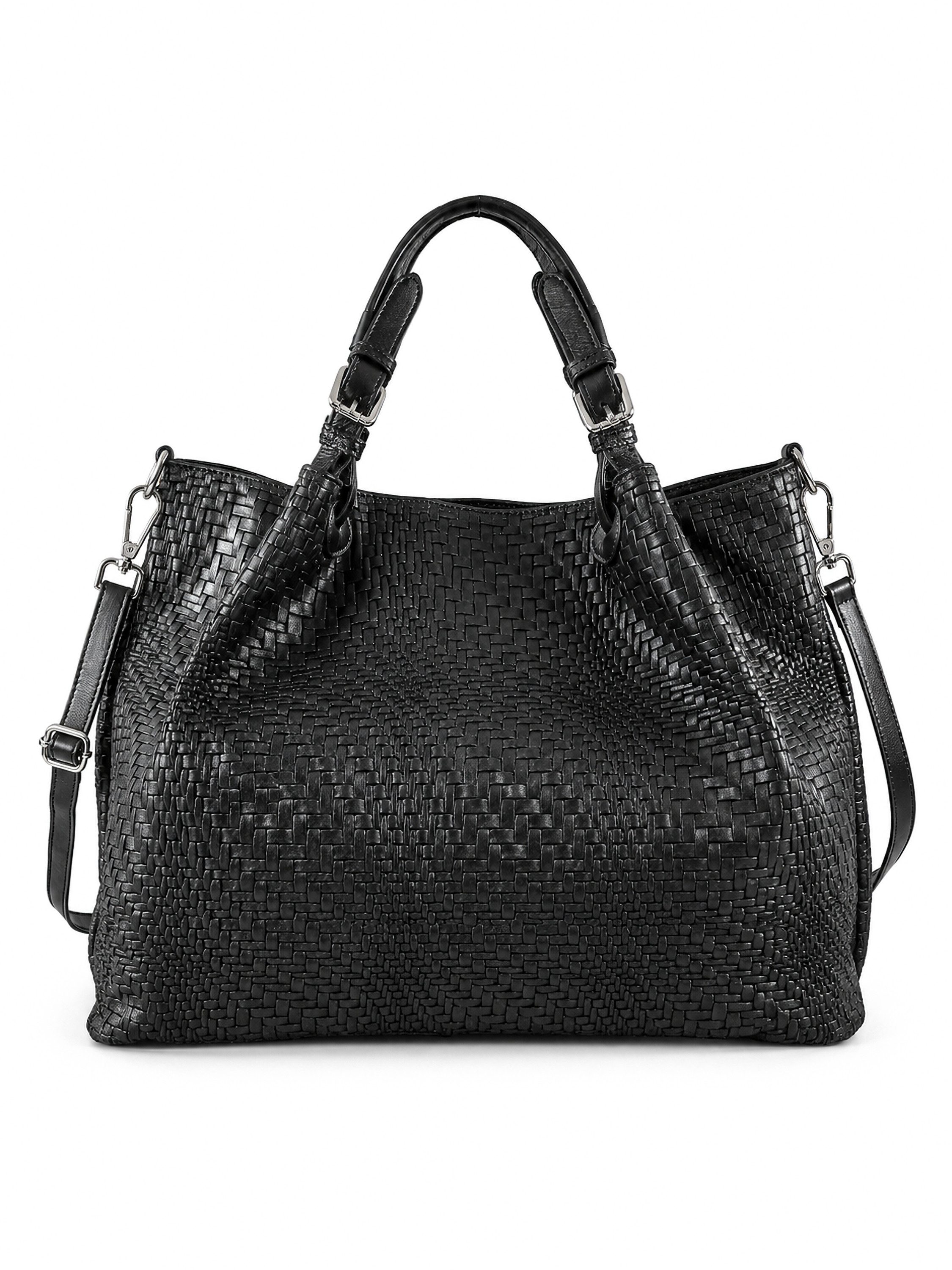COLLEZIONE ALESSANDRO Schultertasche Square, in modischer Flechtoptik