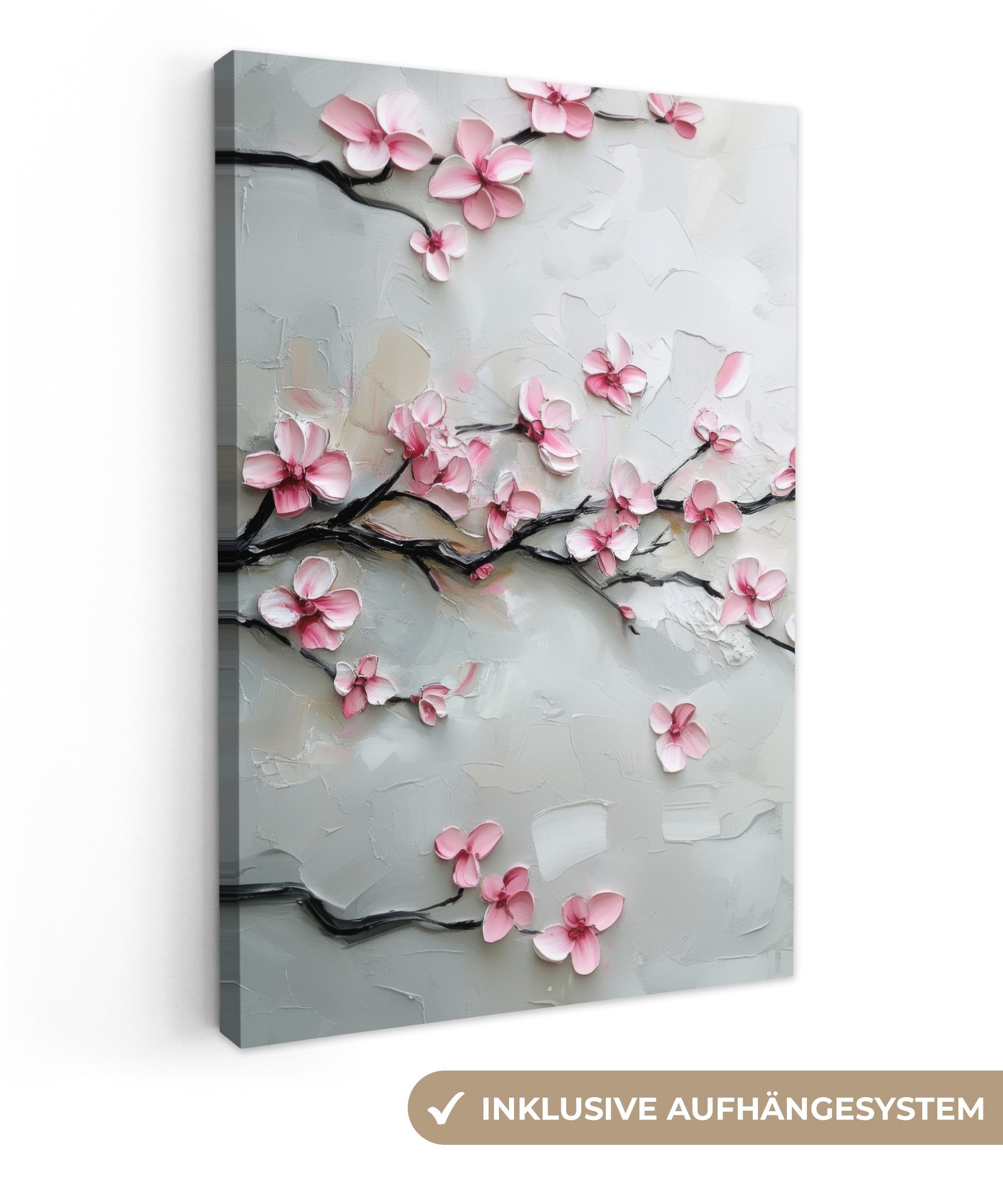OneMillionCanvasses® Leinwandbild Blüte - Künstlerisch - Rosa - Sakura, Fot günstig online kaufen