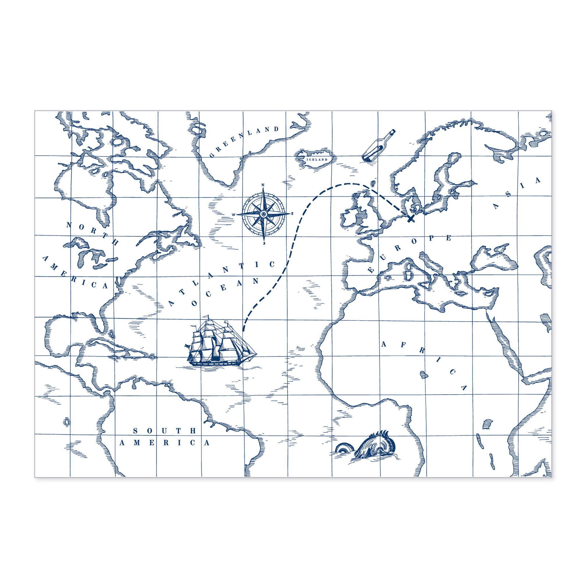 Postkarte Postkarte Schatzkarte