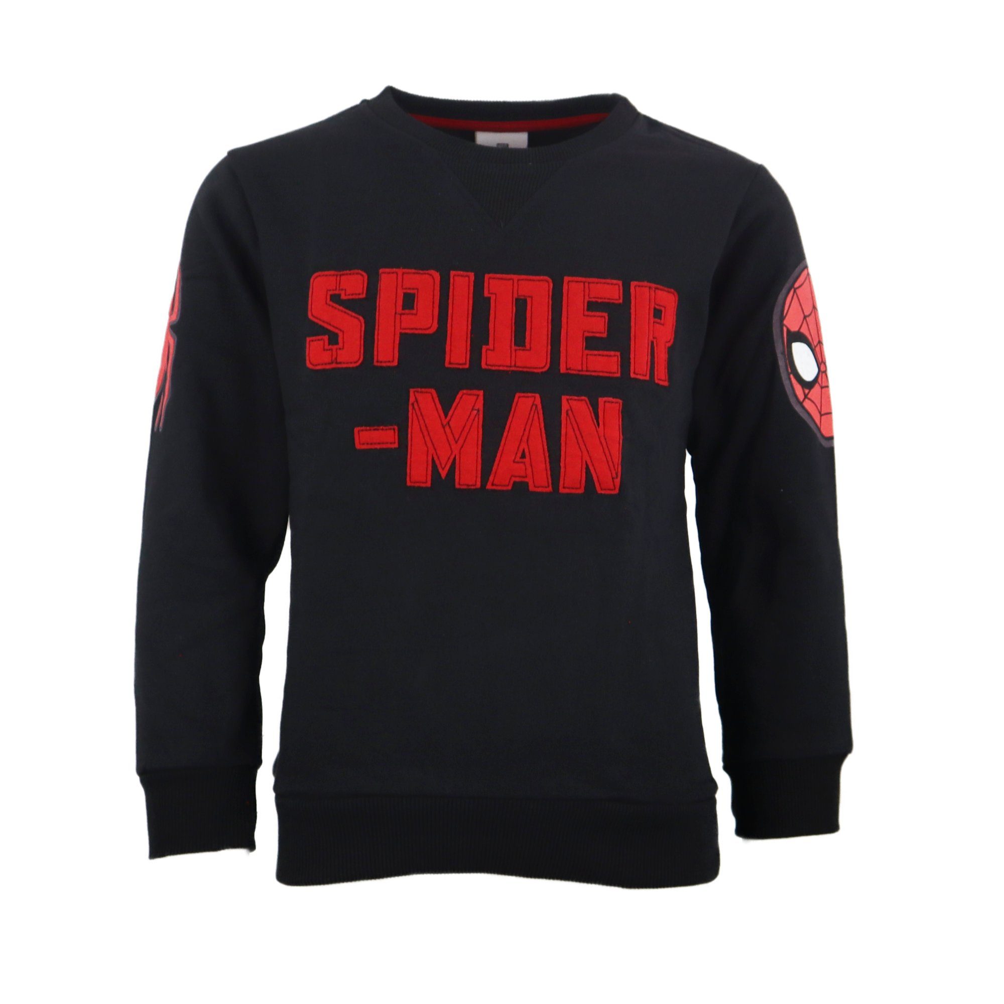 MARVEL Rundhalspullover Spiderman Kinder Jungen Pulli Sweater Gr. 104 bis  134, 100% Baumwolle