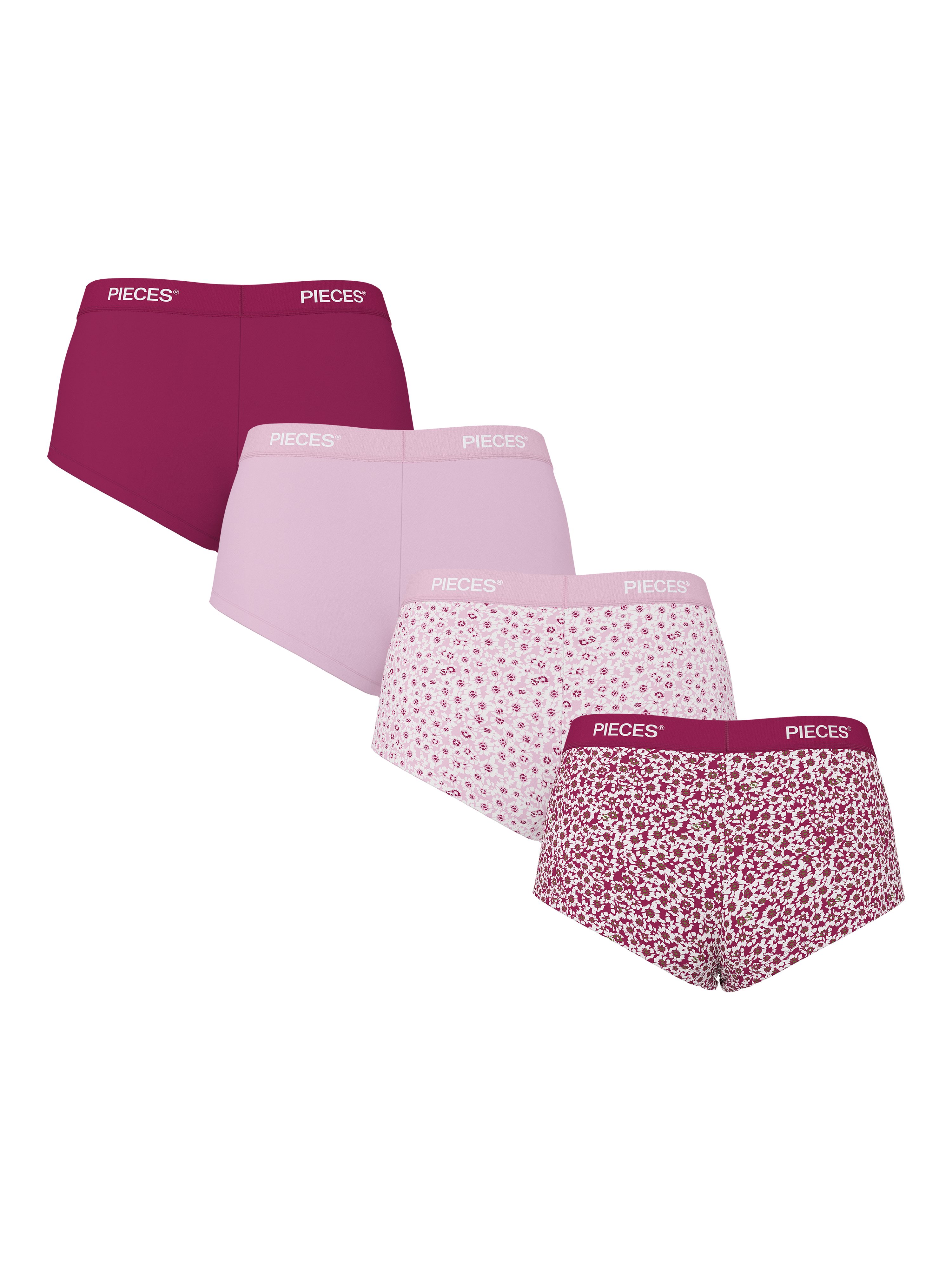 Hipster PCLOGO LADY 4 PACK AOP/SOLID NOOS BC