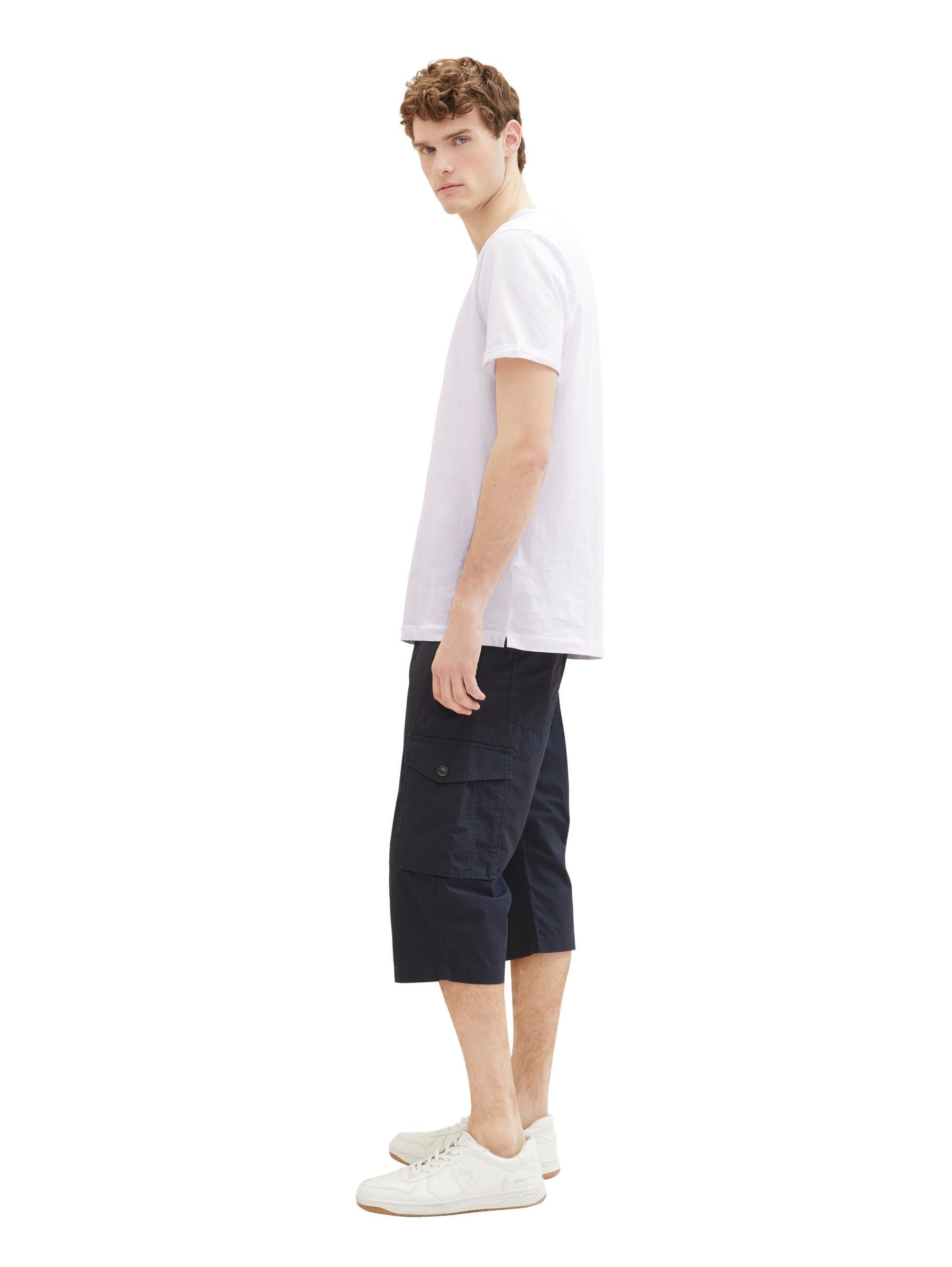 TOM TAILOR Stoffhose Max Fit Seitliche Taschen Bermudashorts mit Print