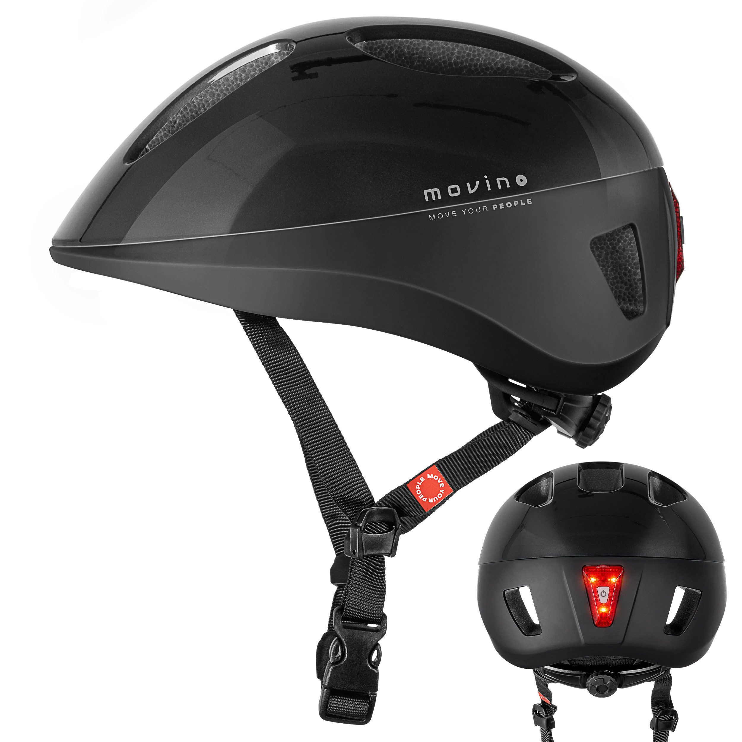 Movino Allroundhelm Leichter Helm ECLIPSE In-Mold LED Fahrrad Inliner Scooter
