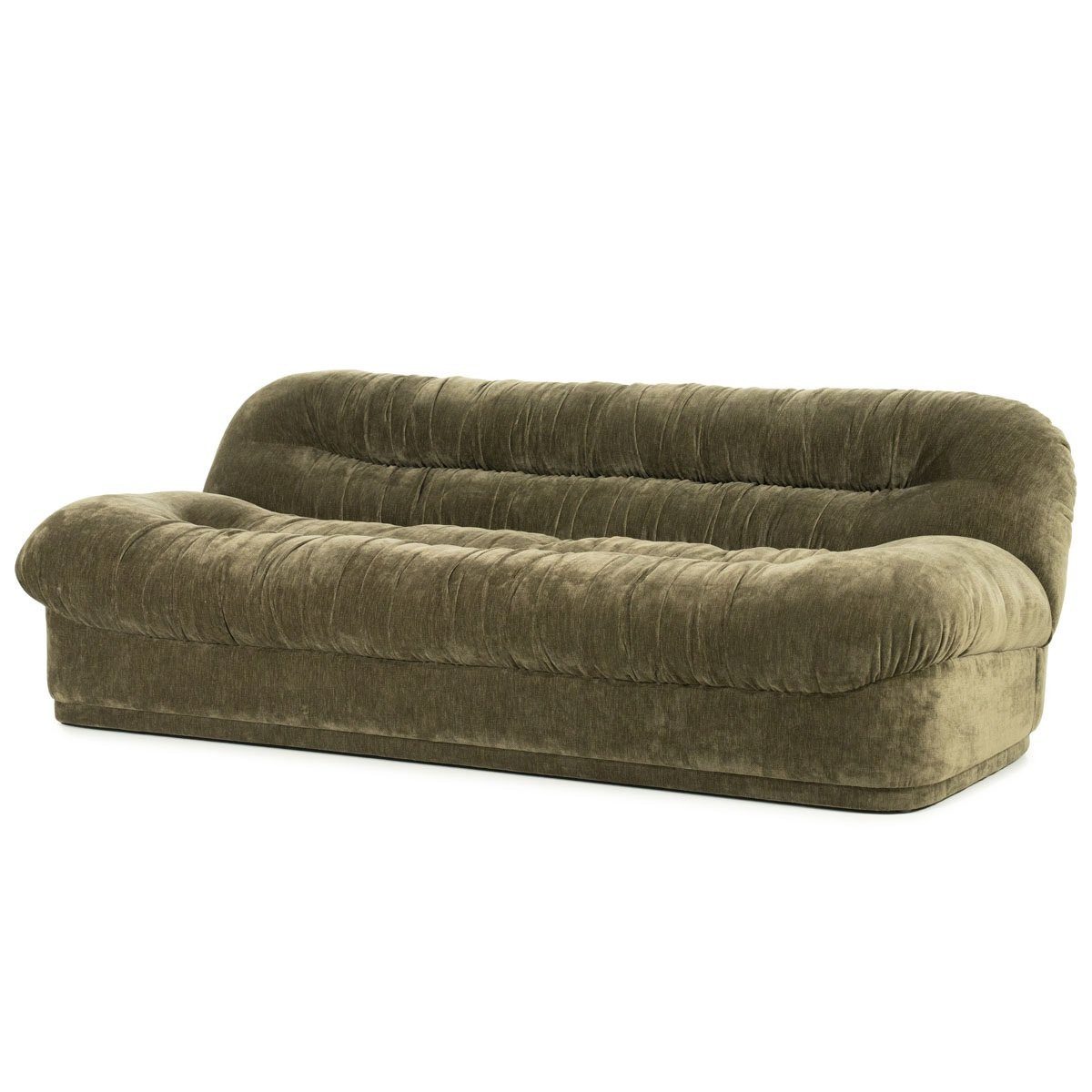 Maison ESTO Loungesofa 3-Sitzer Sofa RETRO gepolstert Samt in 3 verschiedene Farben