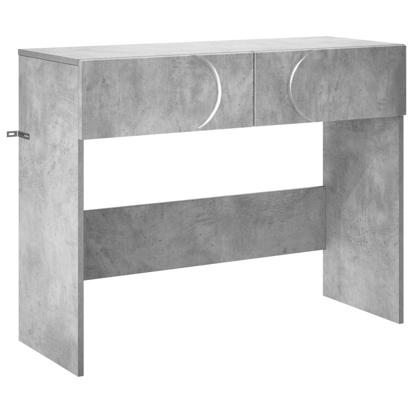 vidaXL Konsolentisch Konsolentisch Betongrau 96,5 x 38 x 75 cm Holzwerkstoff (1-St)