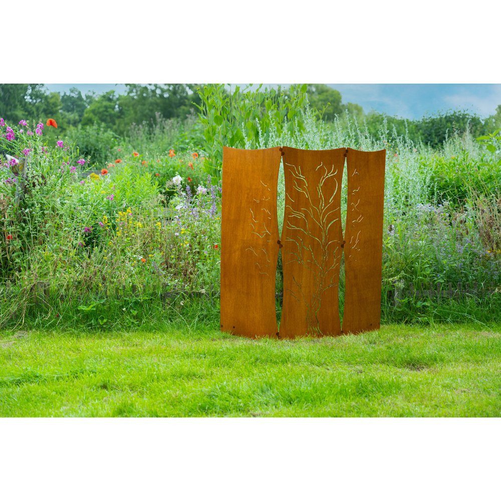 HOME DELUXE Sichtschutzelement >>Sichtschutz TREEFLOW<<, 3-teilig (nicht montiert)