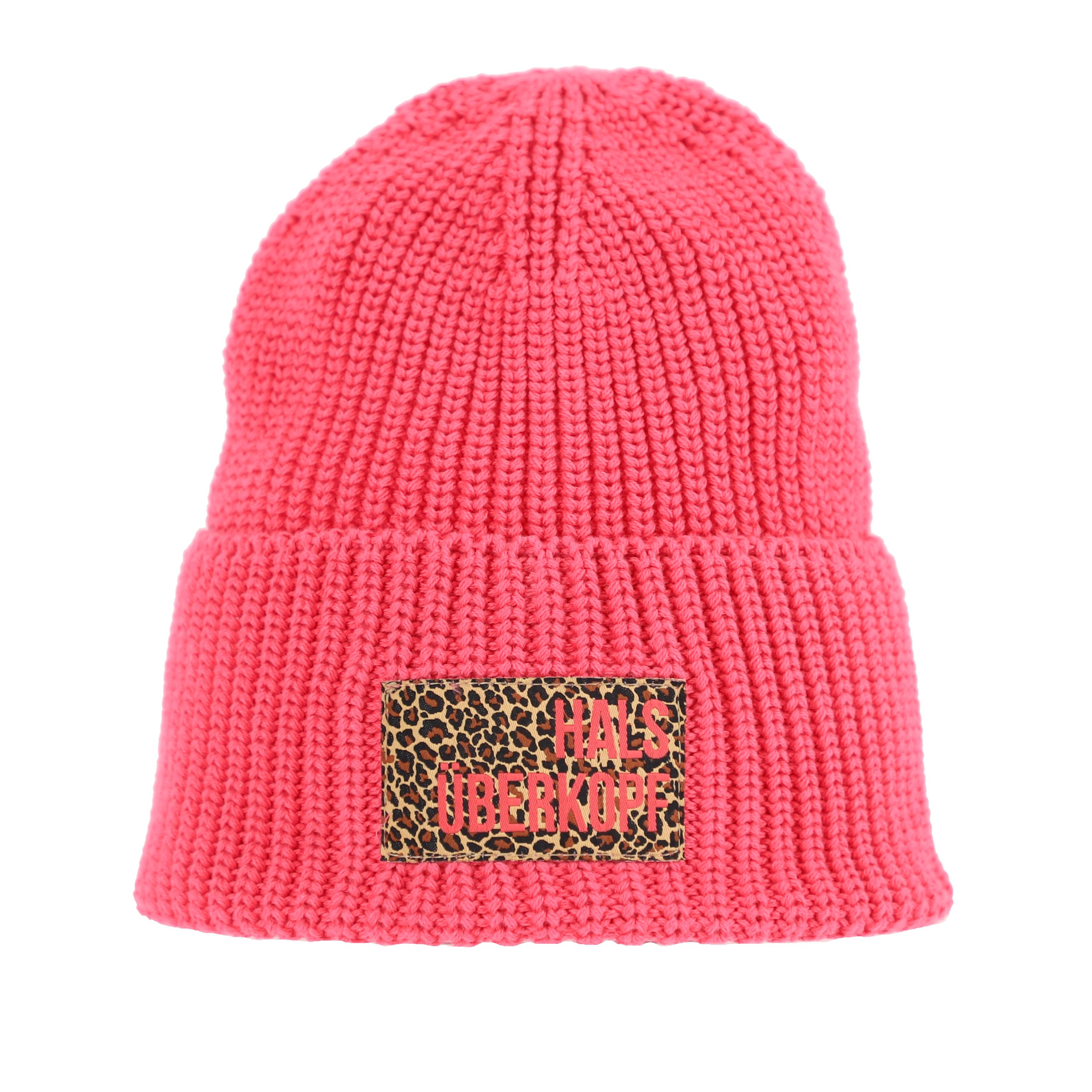 halsüberkopf Accessoires Strickmütze mit Leo-Badge und günstig online kaufen