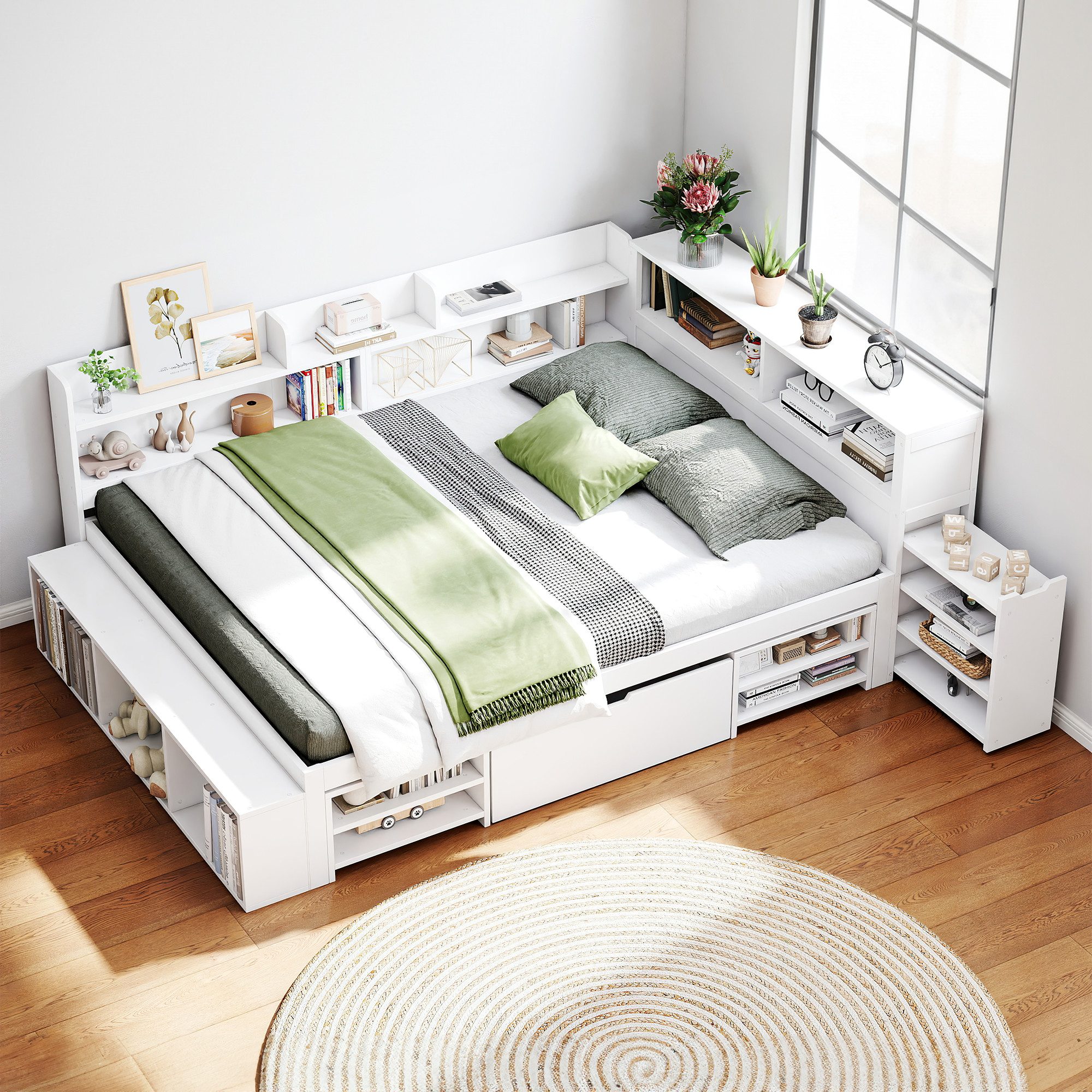HAUSS SPOLE Holzbett 140x200cm mit Schubladen, günstig online kaufen